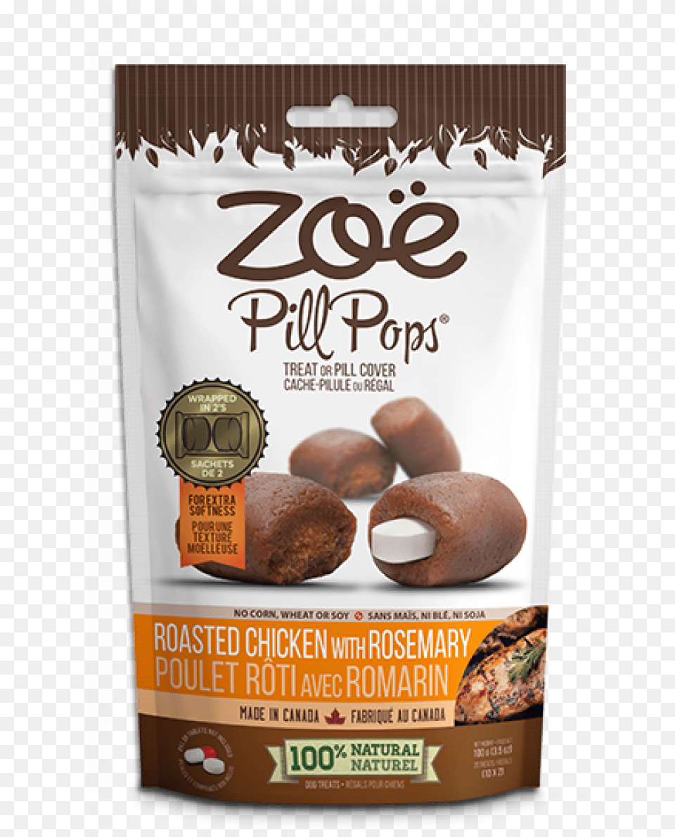 Zoe Roasted Chicken With Rosemary Dog Treats Zoe Pill Pops Peanut Butter With Honey, Food, Cocoa, Dessert, Chocolate Png