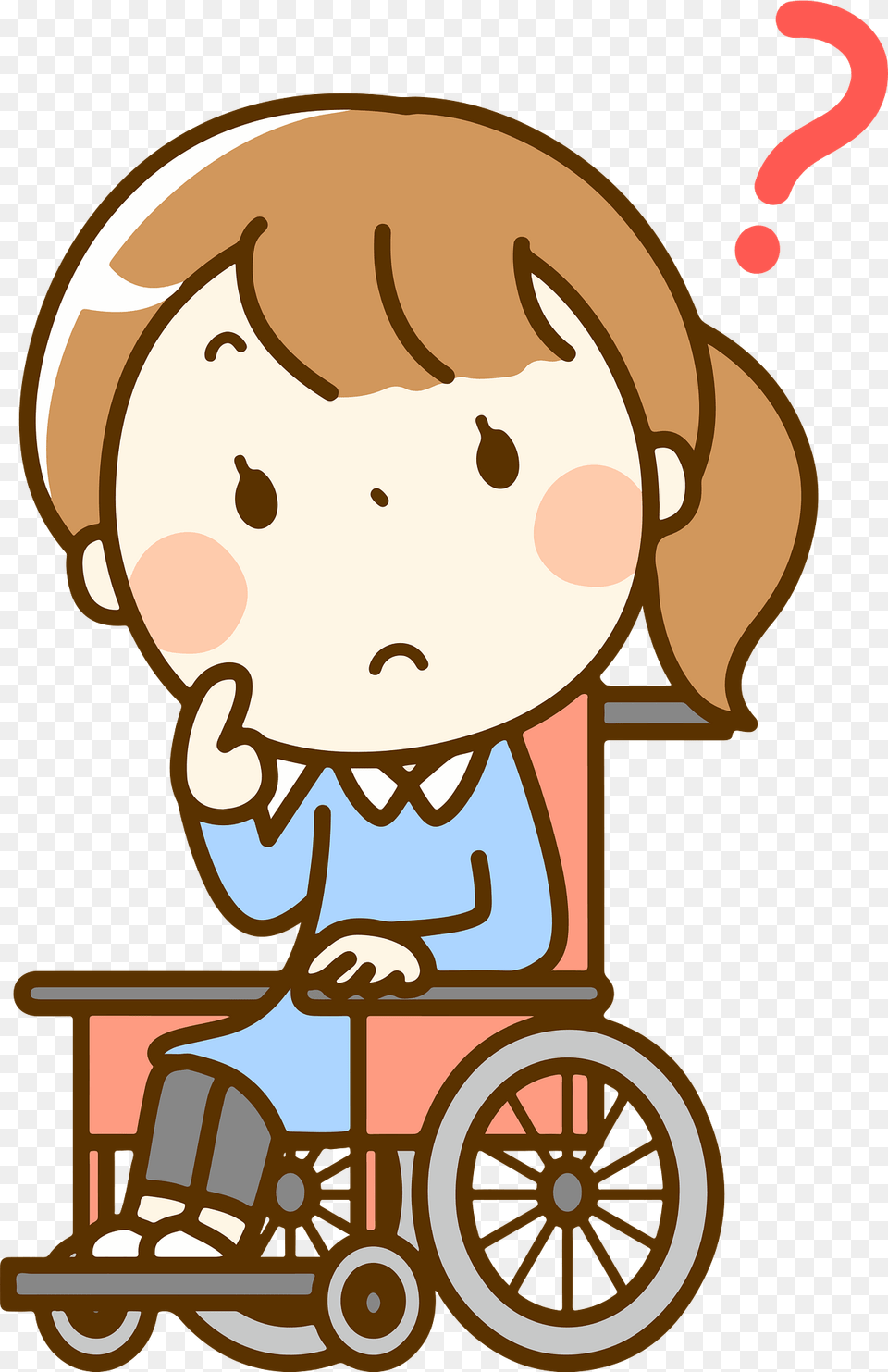Zoe Woman In A Wheelchair Is Questioning Clipart, Machine, Wheel, Chair, Furniture Free Png