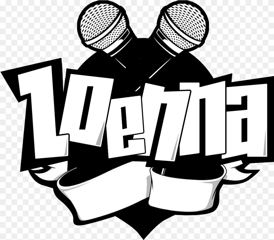 Zoenna Hip Hop Logo Illustration, Electrical Device, Microphone, Stencil Free Png