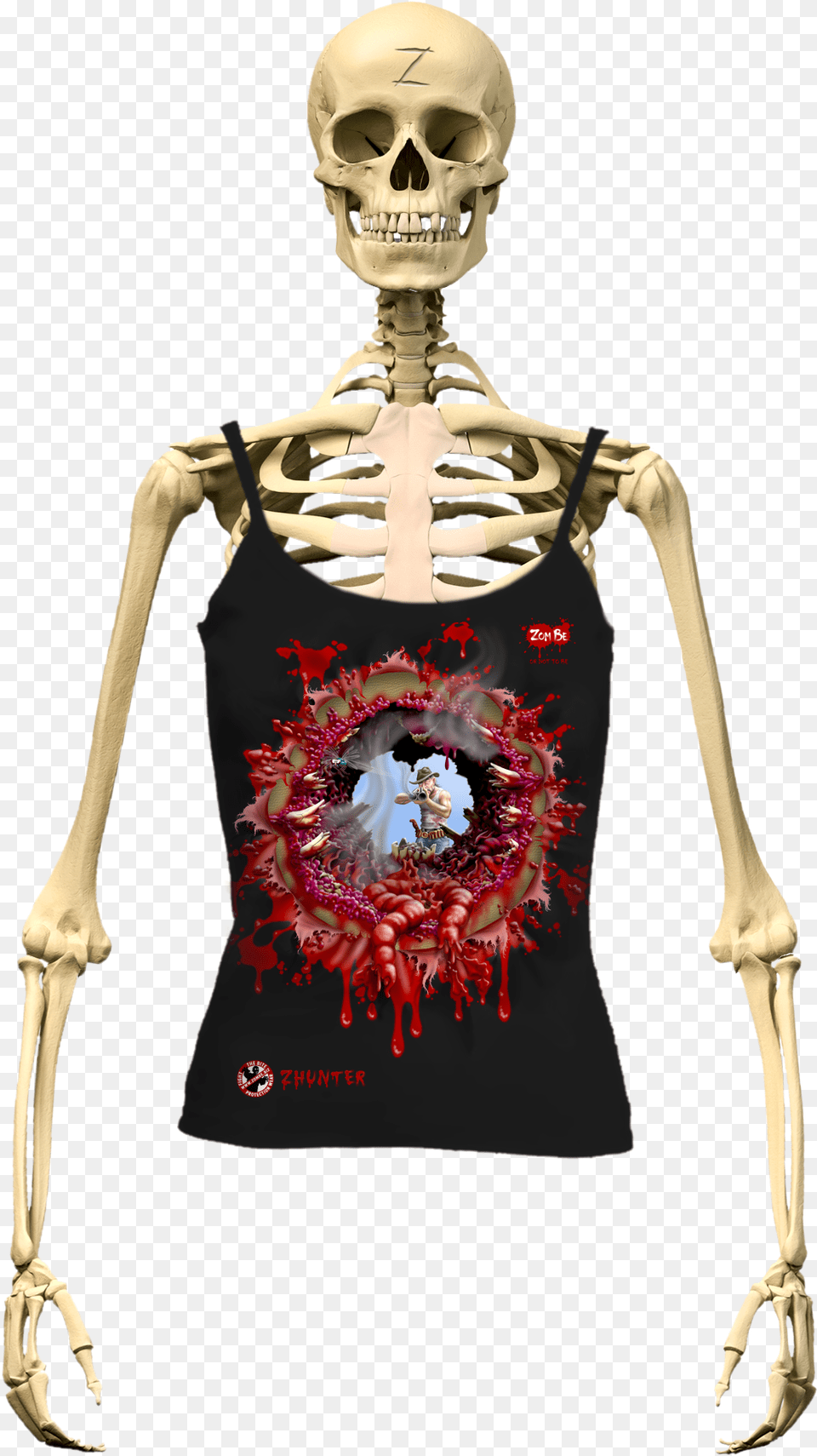 Zombe Top Anti Zombie Zhunter For Women Skeletal System Human Skeleton, Adult, Female, Person, Woman Png