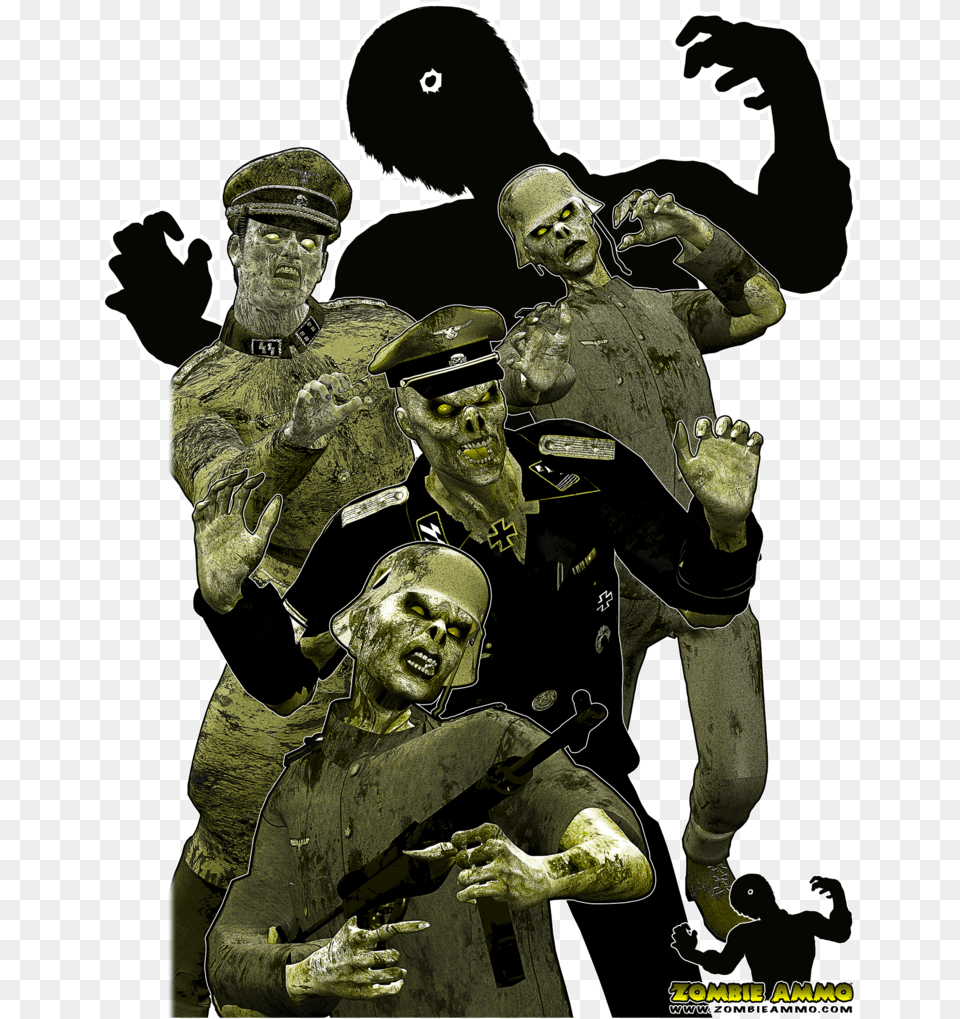 Zombie Ammo Nazi Zombies Duotone Short Sleeve Men S Illustration, Adult, People, Man, Male Png Image