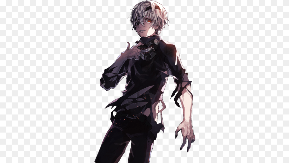 Zombie Anime Boy Sticker By Tammy Kaneki Acuarela, Book, Comics, Publication, Adult Free Png