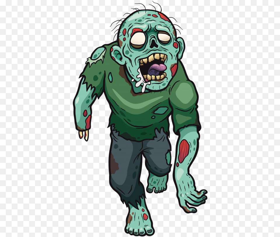 Zombie Cartoon Zombie, Green, Baby, Person Free Png Download
