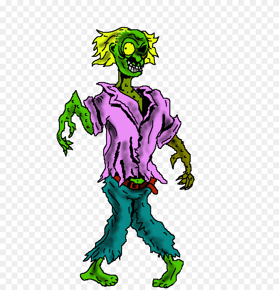 Zombie Clip Art Zombie Transparent Background Cartoon Halloween Zombie, Green, Graphics, Alien, Person Free Png Download