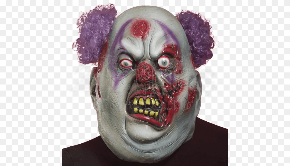 Zombie Clown Mask Zombie Clown, Face, Head, Person, Photography Free Png