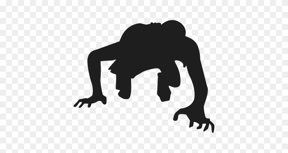 Zombie Crawling Silhouette, Baby, Person Free Png Download