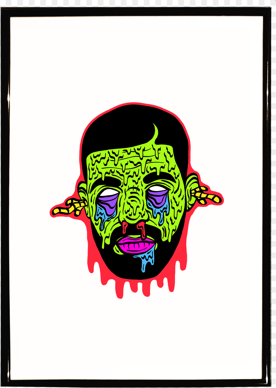 Zombie Drake A3 Print 24 Calcomanias, Art, Face, Head, Person Free Png Download