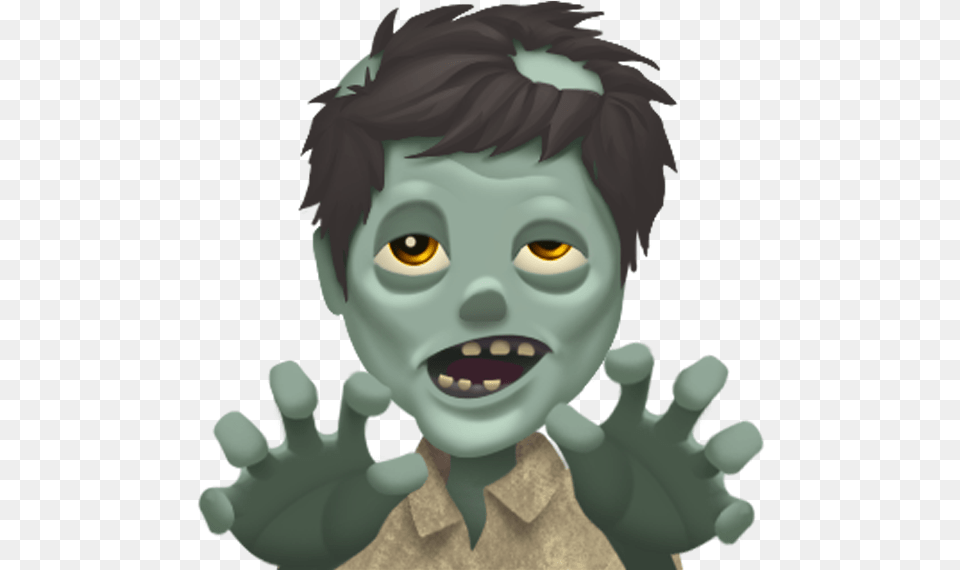 Zombie Emoji Zombie, Face, Head, Person, Photography Free Png