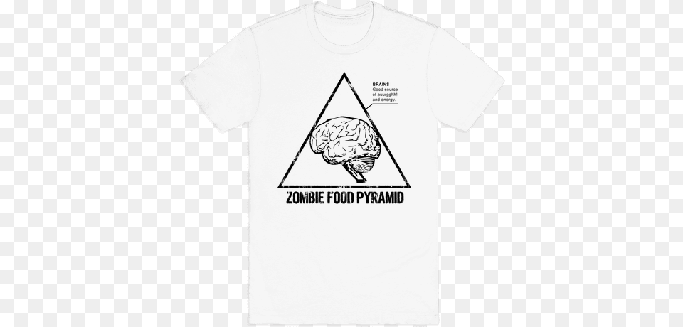 Zombie Food Pyramid Mens T Shirt T Shirt Writing Design, Clothing, T-shirt, Triangle, Baby Free Png Download