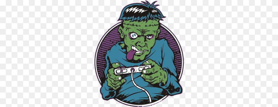 Zombie Gamer 605x369 Gaming Zombie, Baby, Person, Book, Comics Free Png Download