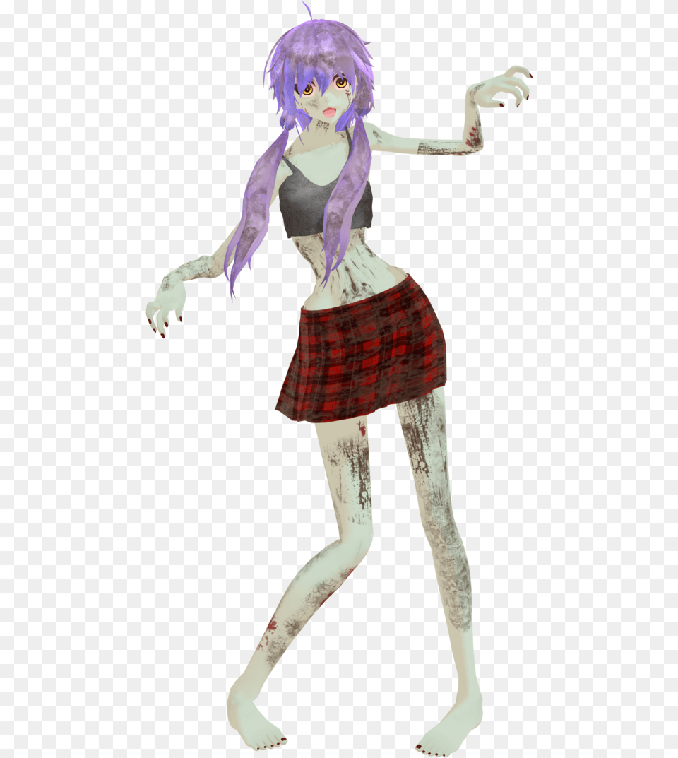 Zombie Girl Mmd Zombie Girl Dl, Skirt, Clothing, Person, Female Png Image