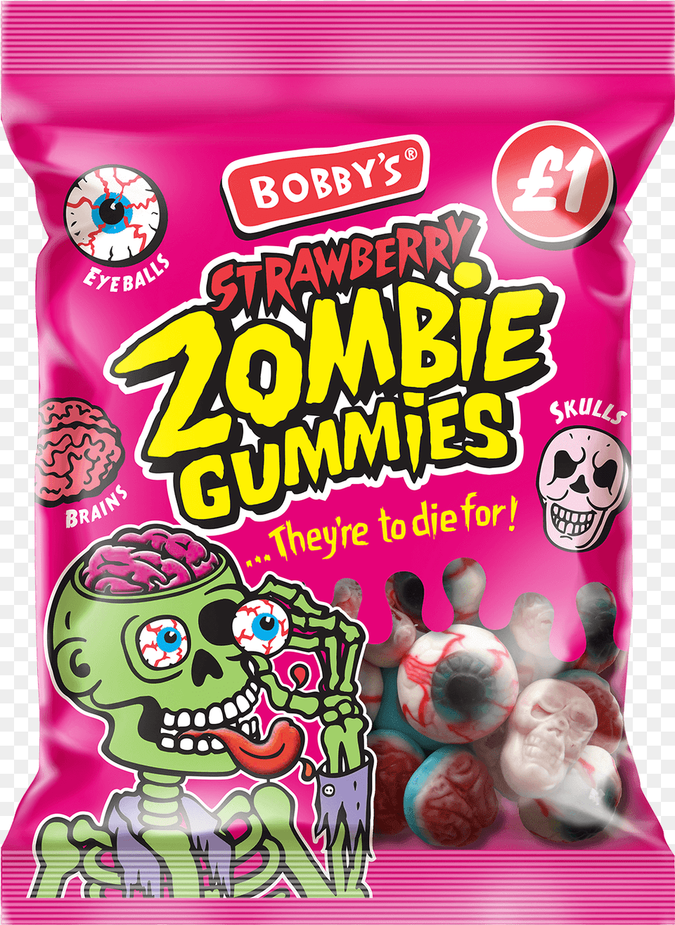 Zombie Gummies Pack Render Bobbys, Candy, Food, Sweets, Baby Png