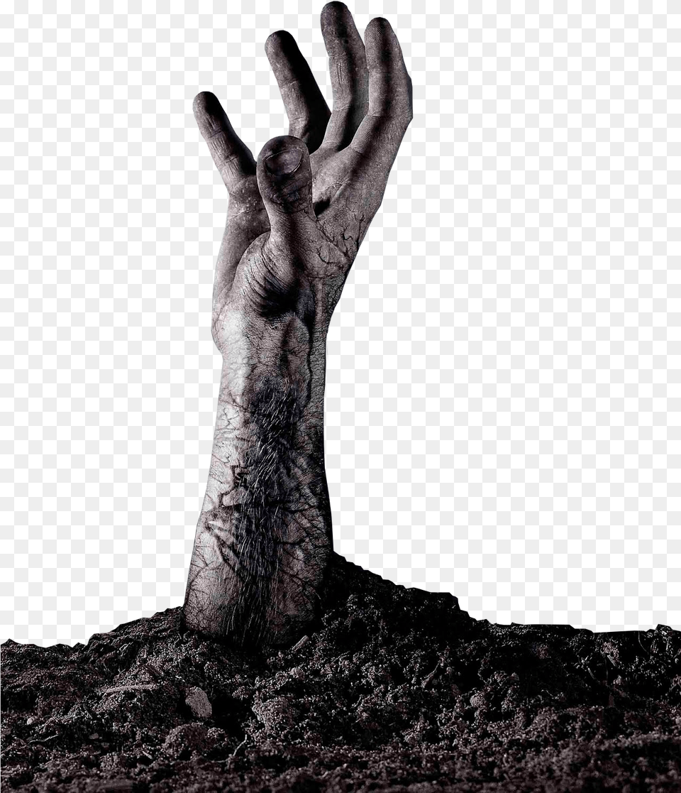 Zombie Hand Coming Out Of Ground, Person, Photography, Portrait, Head Png Image