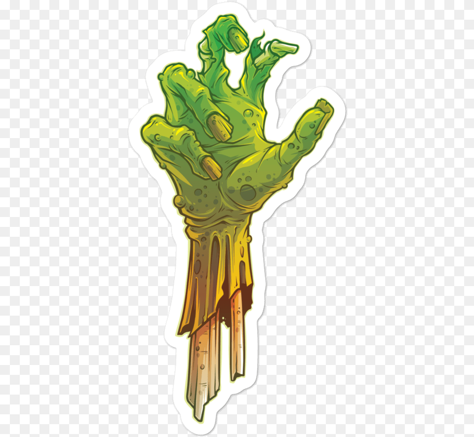 Zombie Hand Drawing, Green, Food, Produce Png