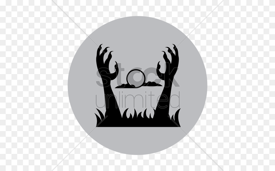 Zombie Hands Rising Out From The Ground Vector Image, Stencil, Body Part, Hand, Person Png