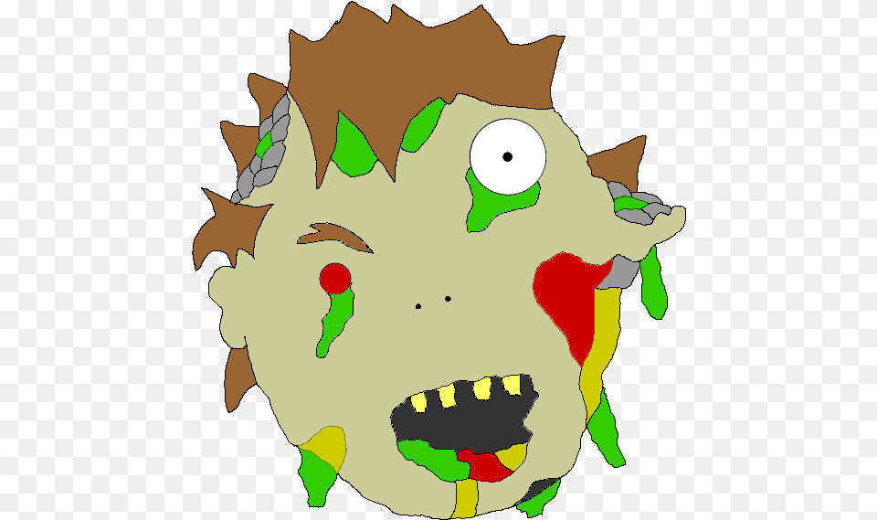 Zombie Head Cartoon, Leaf, Plant, Baby, Person Free Png Download