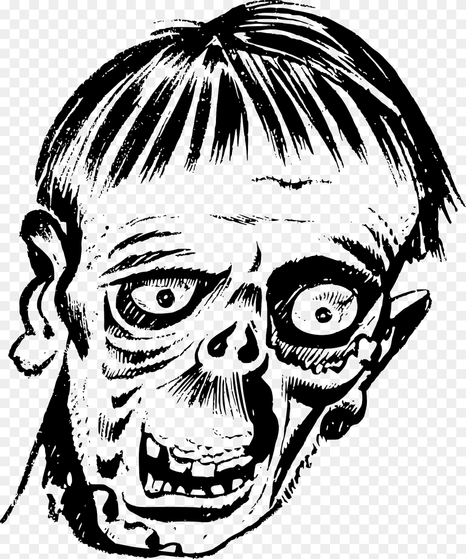 Zombie Head Clipart, Portrait, Art, Photography, Face Png