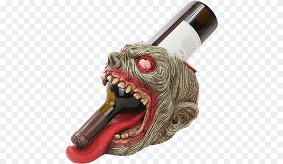 Zombie Head Wine Holder, Liquor, Alcohol, Beverage, Bottle Free Transparent Png