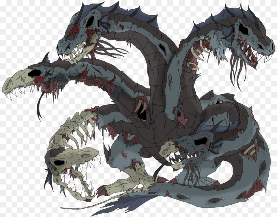 Zombie Hydra By Scrap Undead Hydra, Dragon, Animal, Dinosaur, Reptile Png