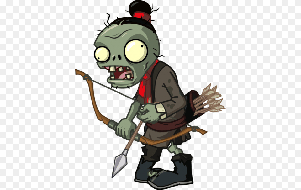 Zombie Images Transparent Plants Vs Zombies, Weapon, Person, Bow, Face Png