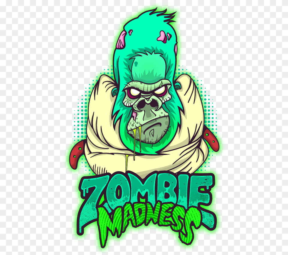 Zombie Madness On Behance Gambar Kartun Zombie Keren, Animal, Ape, Mammal, Wildlife Free Png