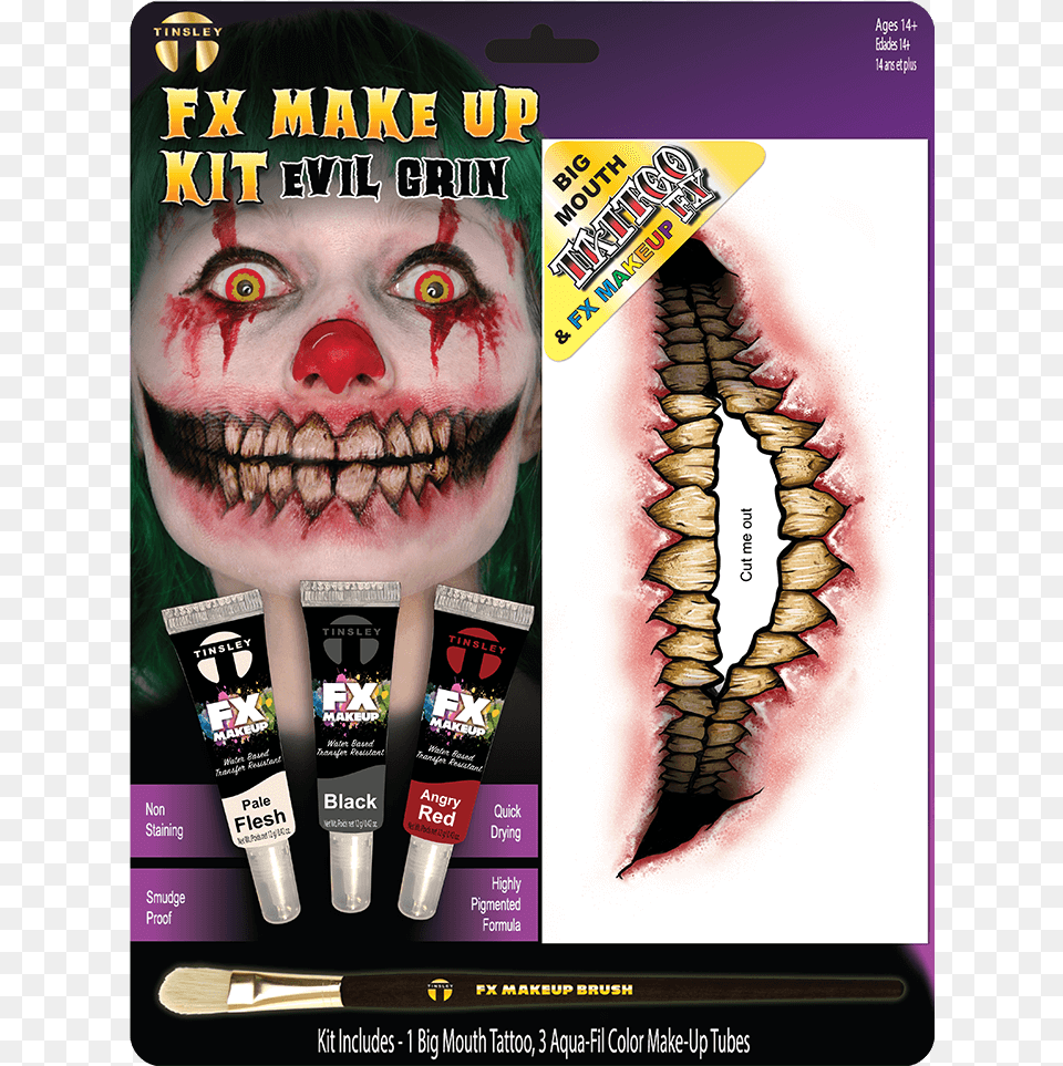 Zombie Makeup Kit, Advertisement, Poster, Adult, Person Png