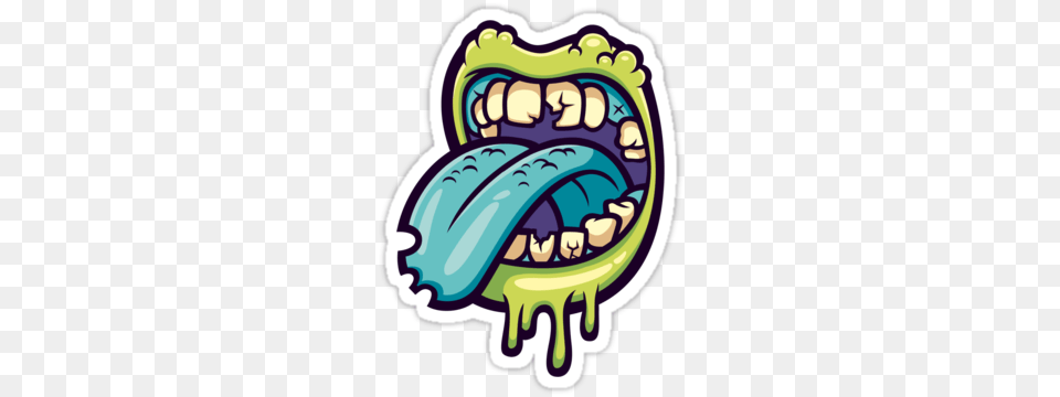Zombie Mouth Sticker, Body Part, Person, Teeth, Ammunition Free Png Download