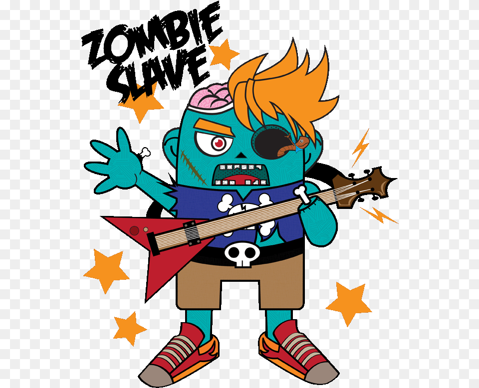 Zombie On Behance The Illustration, Guitar, Musical Instrument, Baby, Person Free Png Download