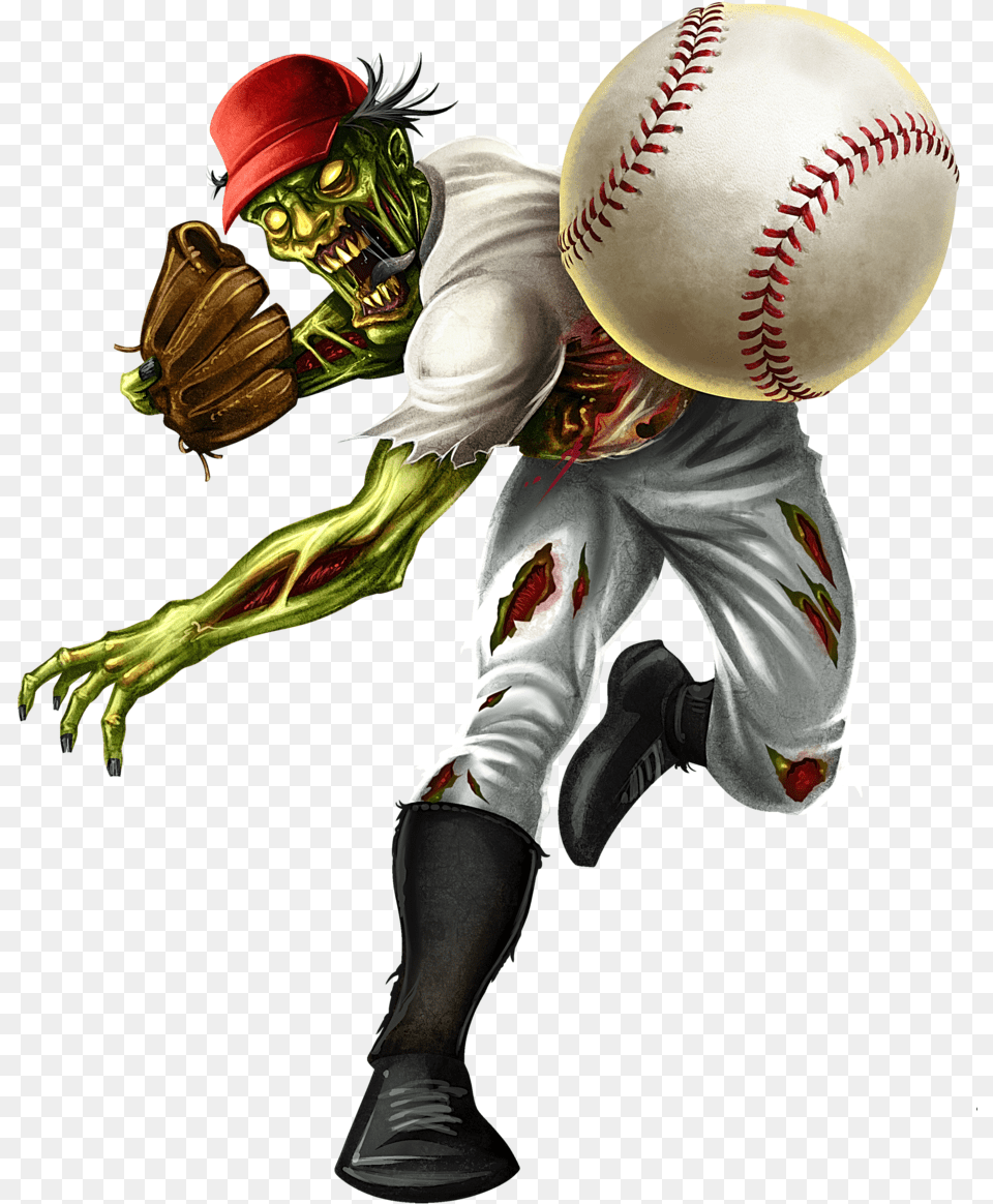 Zombie Pitcher Download Zombie Baseball Player Clipart, Team, Sport, Person, People Png