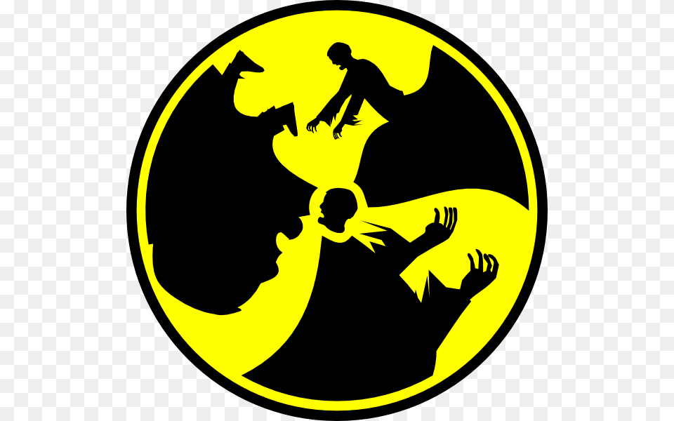 Zombie Radioactive Symbol Clip Art, Logo, Adult, Male, Man Png Image