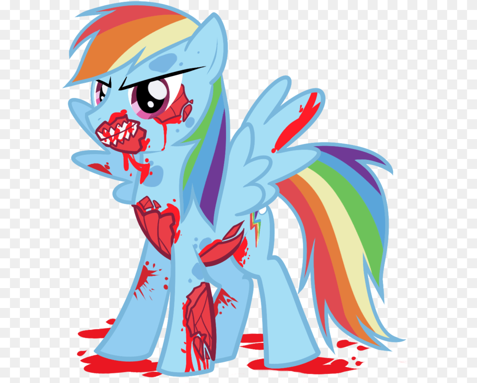 Zombie Rainbow Dash From My Little Pony By Dragoart My Little Pony Rainbow Dash Zombie, Book, Comics, Publication, Baby Png Image