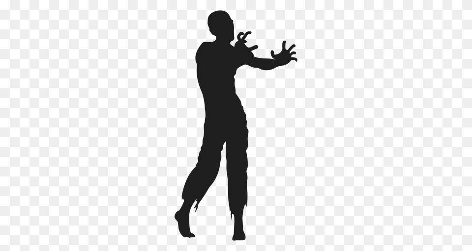 Zombie Reaching Out Silhouette, Tai Chi, Sport, Person, Martial Arts Free Transparent Png