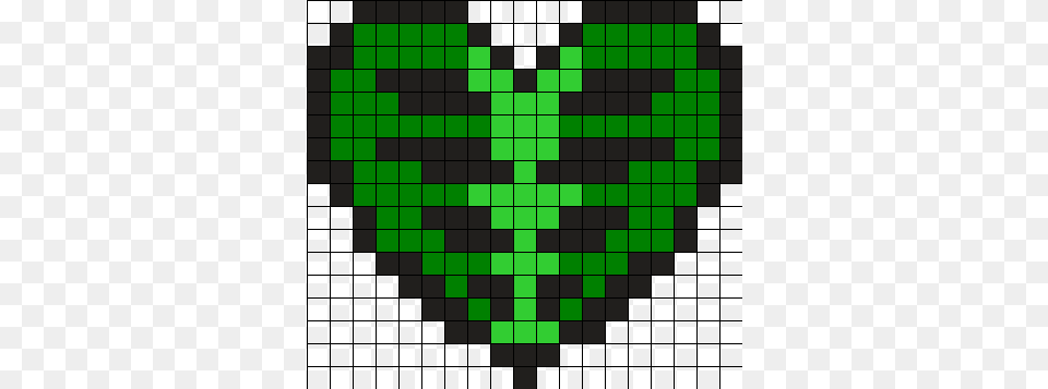 Zombie Ribcage Heart Perler Bead Pattern Bead Sprite Minecraft Pixel Art Halo, Chess, Game, Green Png Image