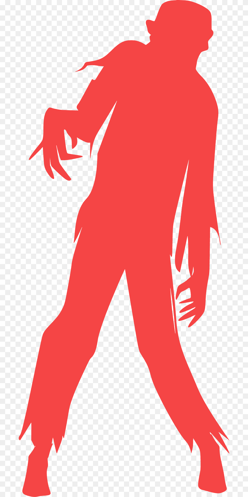 Zombie Silhouette, Adult, Male, Man, Person Free Png