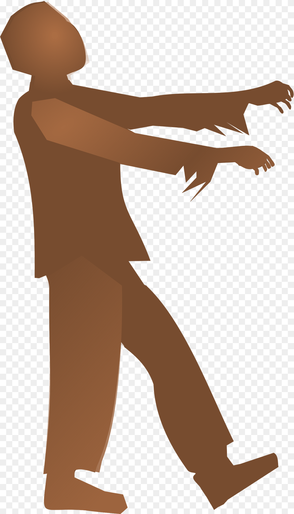 Zombie Silhouette 2 Clip Arts Simple Zombie Silhouette, Person, Martial Arts, Sport, Tai Chi Free Transparent Png