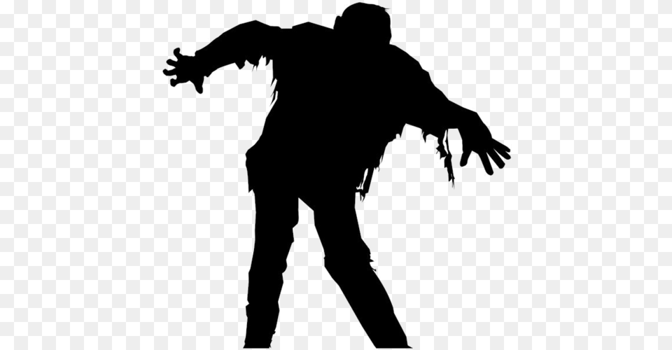 Zombie Silhouette No Background, Adult, Male, Man, Person Free Png