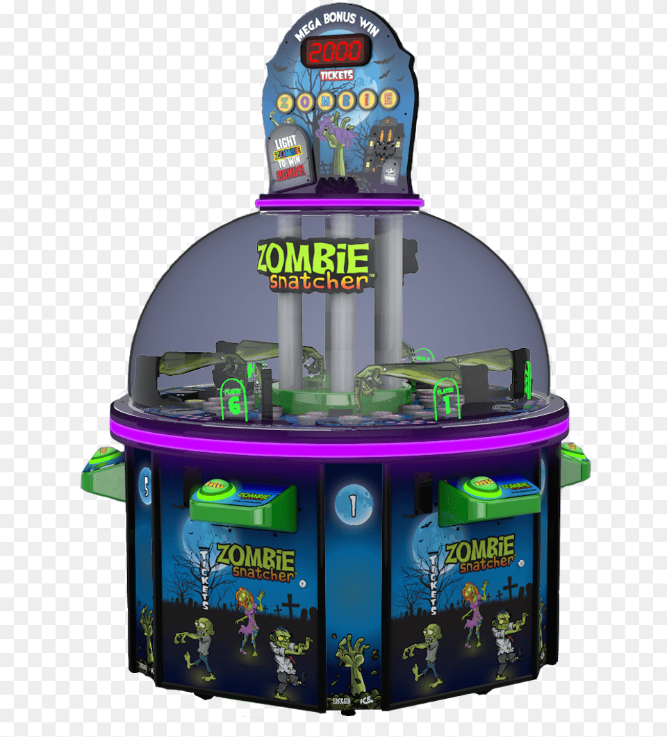 Zombie Snatcher Rotary Prize Redemption Game, Person, Arcade Game Machine Png