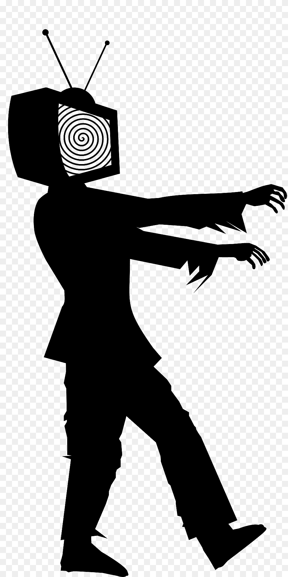 Zombie Tv Clipart, Adult, Male, Man, Person Png