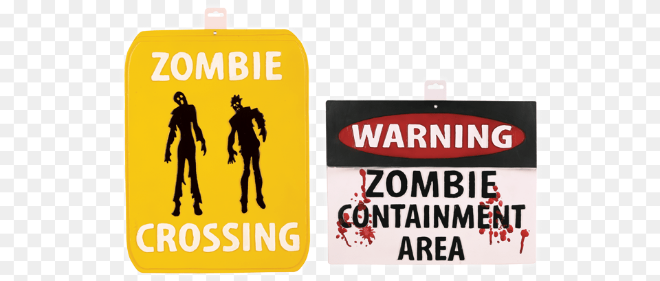 Zombie Warning Signs Seasons Zombie Warning Signs Assorted, Adult, Female, Person, Sign Png