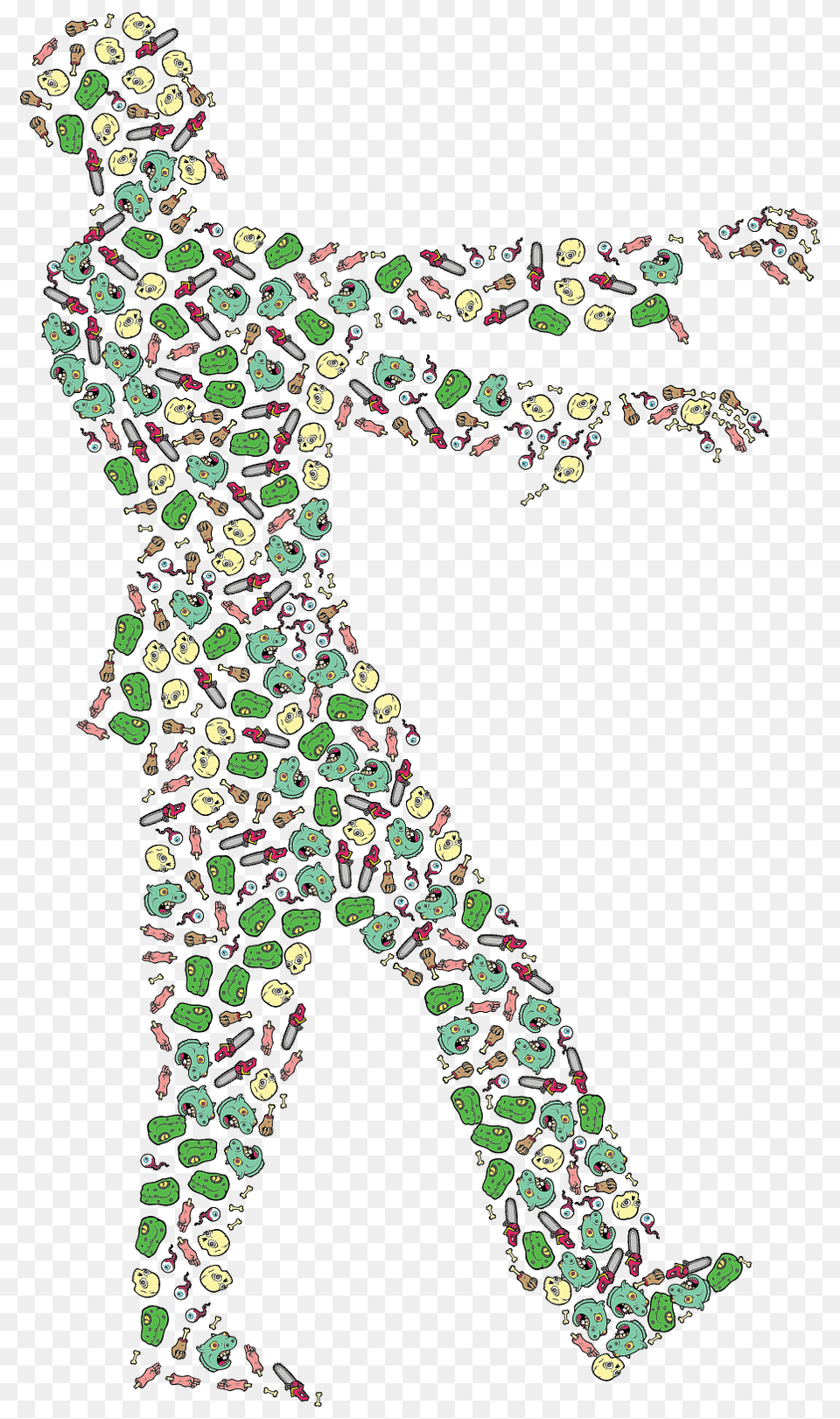 Zombie With Arms Outstretched, Pattern, Art, Doodle, Drawing Free Png Download