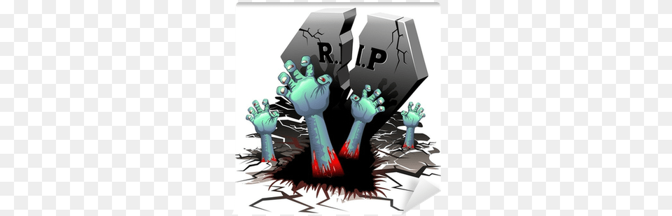 Zombies Bloody Hands On Cemetery Round Ornament, Body Part, Hand, Person, Fist Png Image