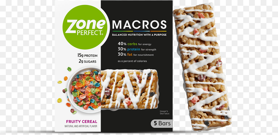 Zone Perfect Bars Macros, Advertisement, Poster, Cream, Dessert Png