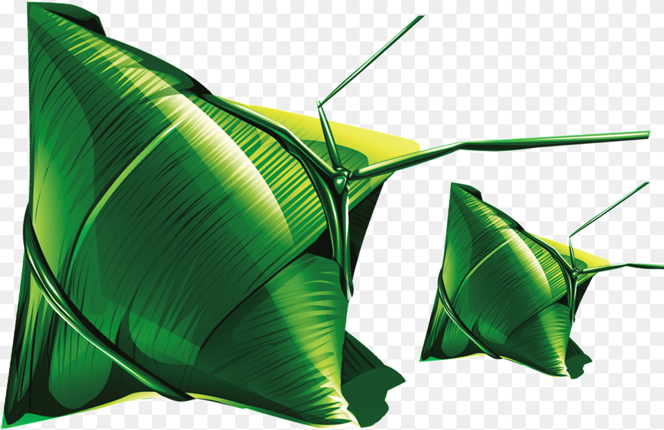 Zongzi Leaves Beautiful Vector Illustration, Green, Leaf, Plant, Art Free Png