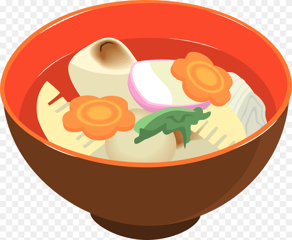 Zoni Japanese Food Clipart, Bowl, Dish, Meal, Cream Free Png Download
