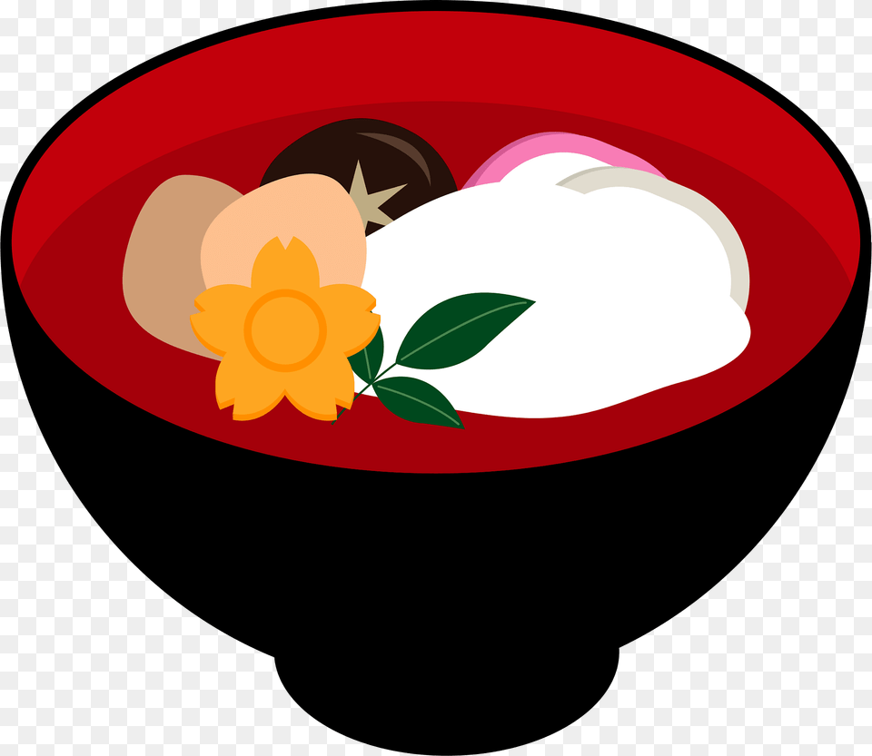 Zoni Japanese Food Clipart, Bowl, Plant, Petal, Flower Free Png Download