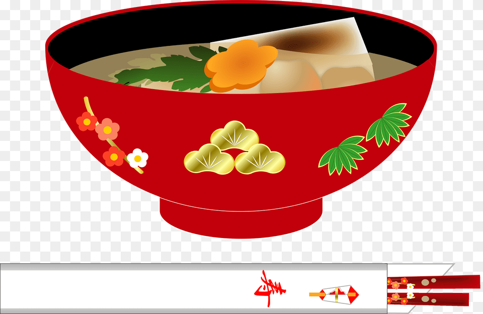 Zoni Japanese Food Clipart, Bowl, Meal, Soup Bowl, Dish Png Image