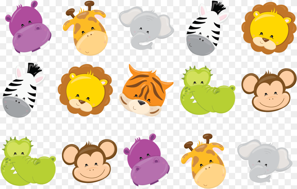 Zoo Animals Cupcake Toppers In Edible Wafer Paper Cupcake Toppers Animals, Animal, Wildlife, Mammal, Bear Free Png Download