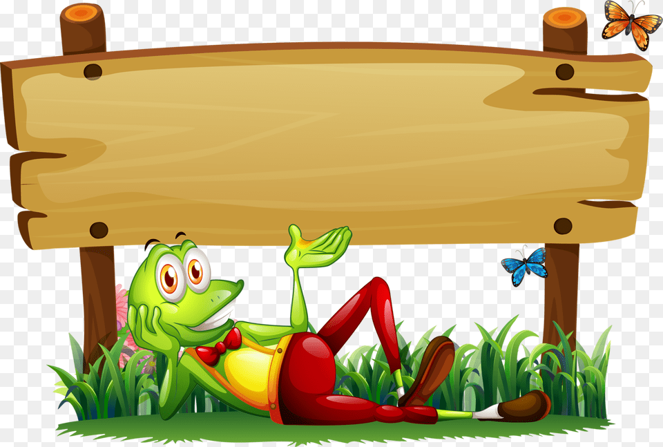 Zoo Clipart Fence Sign Board Design Clipart, Amphibian, Animal, Frog, Wildlife Png Image