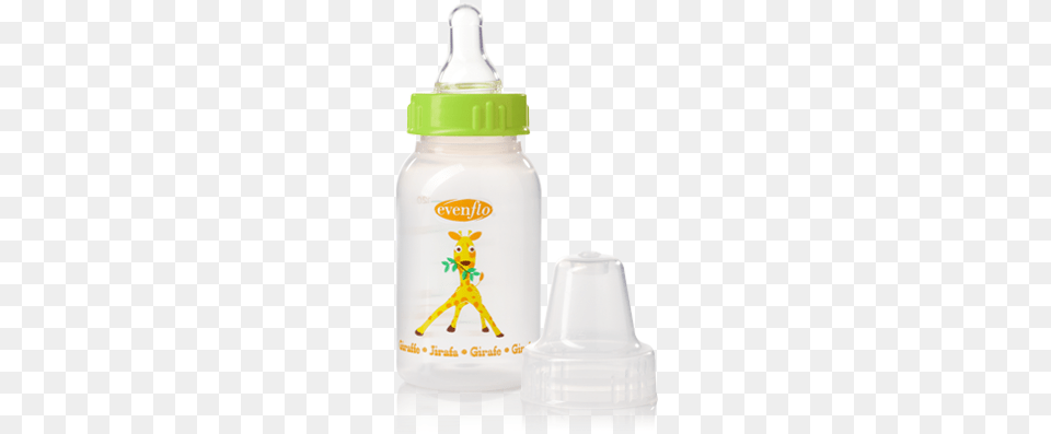 Zoo Friends Bottles 4oz 1pk 01png Evenflo Zoo Friends Bottle With Standard Nipple, Shaker, Beverage, Milk Free Png