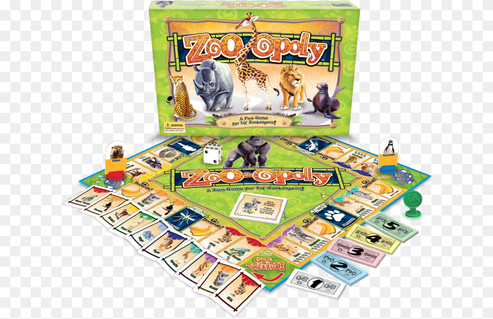 Zoo Opoly Board Game, Animal, Lion, Mammal, Wildlife Free Transparent Png